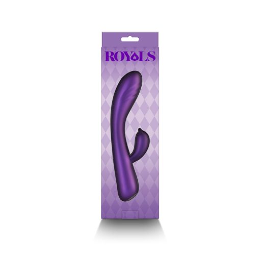 Royals Duchess Rabbit Vibrator – Metallic Silicone, Rechargeable, Purple - Image 4