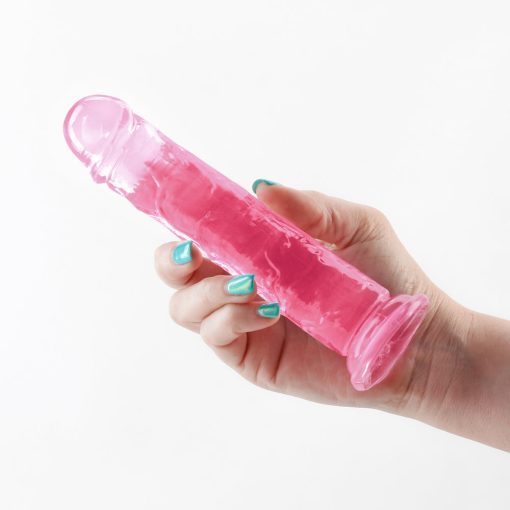 Fantasia Upper 6.5 In. Jelly Dildo Pink - Image 3