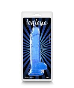 Fantasia Ballsy 6.5 In. Jelly Dildo Blue