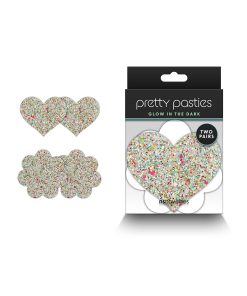 Pretty Pasties Heart & Flower Glow 2 Pair
