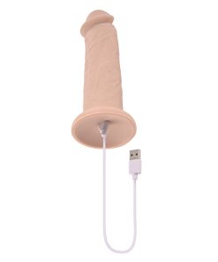 Evolved Girthy Rechargeable Vibrating 7 In. Silicone Dildo Light