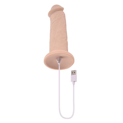 Evolved Girthy Rechargeable Vibrating 7 In. Silicone Dildo Light - Image 6