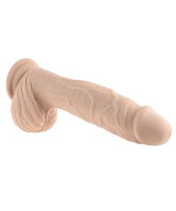 Evolved Full Monty Rechargeable Remote-Controlled Thrusting Twirling 9 In. Silicone Dildo Light