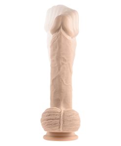 Evolved Full Monty Rechargeable Remote-Controlled Thrusting Twirling 9 In. Silicone Dildo Light
