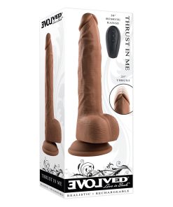Evolved Thrust In Me Thrusting Vibrating 9.25 In. Dildo Dark