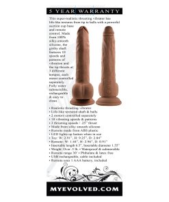 Evolved Thrust In Me Thrusting Vibrating 9.25 In. Dildo Dark