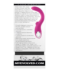 Evolved Strike A Pose Posable Suction & Tapping Vibrator – Pink