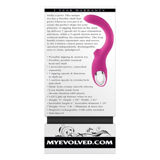Evolved Strike A Pose Posable Suction & Tapping Vibrator – Pink - Image 9
