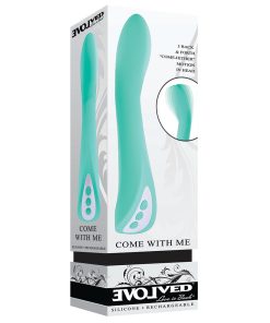 Evolved Come With Me Rechargeable 'Come Hither' Silicone Vibrator Green