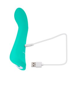 Evolved Come With Me Rechargeable 'Come Hither' Silicone Vibrator Green