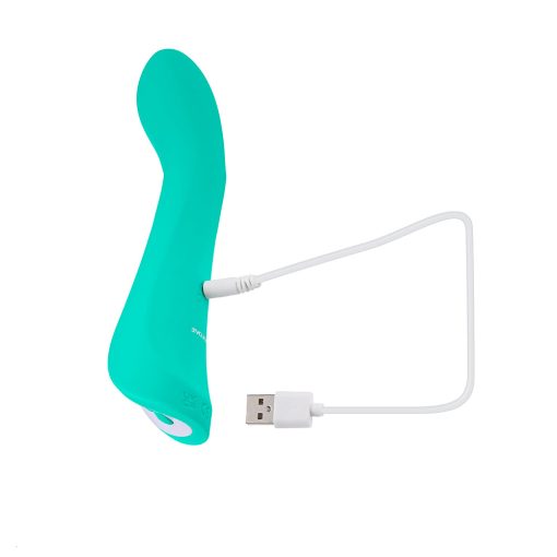 Evolved Come With Me Rechargeable 'Come Hither' Silicone Vibrator Green - Image 8