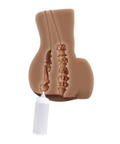 Zero Tolerance Rear Beauty Rechargeable Remote Controlled Vibrating Sucking Dual Entry Masturbator Tpe Dark