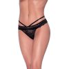 Magic Silk Ooh La Lace Peek-A-Boo Cheeky Panty Black S/M