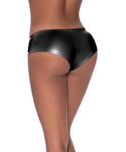 Magic Silk Hard Candy Low Rise Split Crotch Boyshort Black L/Xl