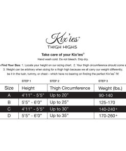 Kixies Angelica Rhinestone Fishnet Thigh-High Black Size D