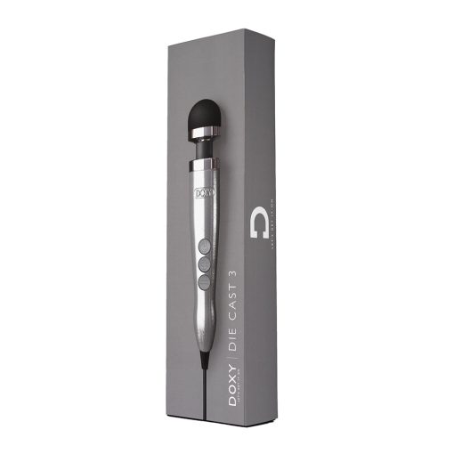 Doxy Die Cast 3 Compact Wand Vibrator Brushed Metal - Image 8