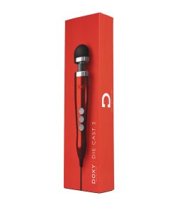 Doxy Die Cast 3 Compact Wand Vibrator Candy Red