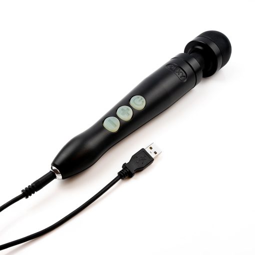 Doxy Die Cast 3R Rechargeable Compact Wand Vibrator Matte Black - Image 2