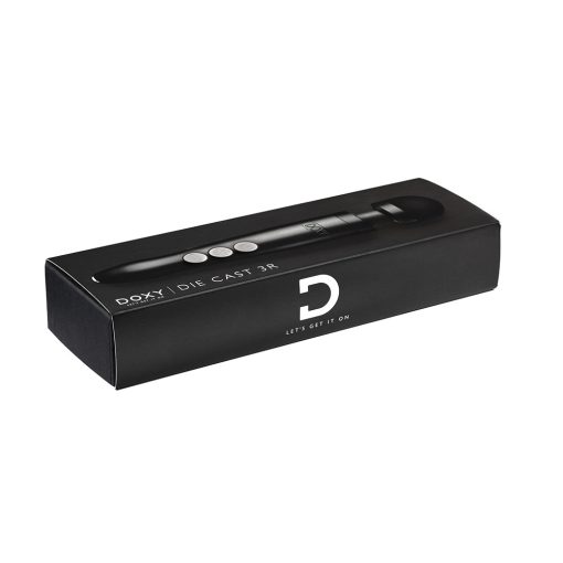 Doxy Die Cast 3R Rechargeable Compact Wand Vibrator Matte Black - Image 4