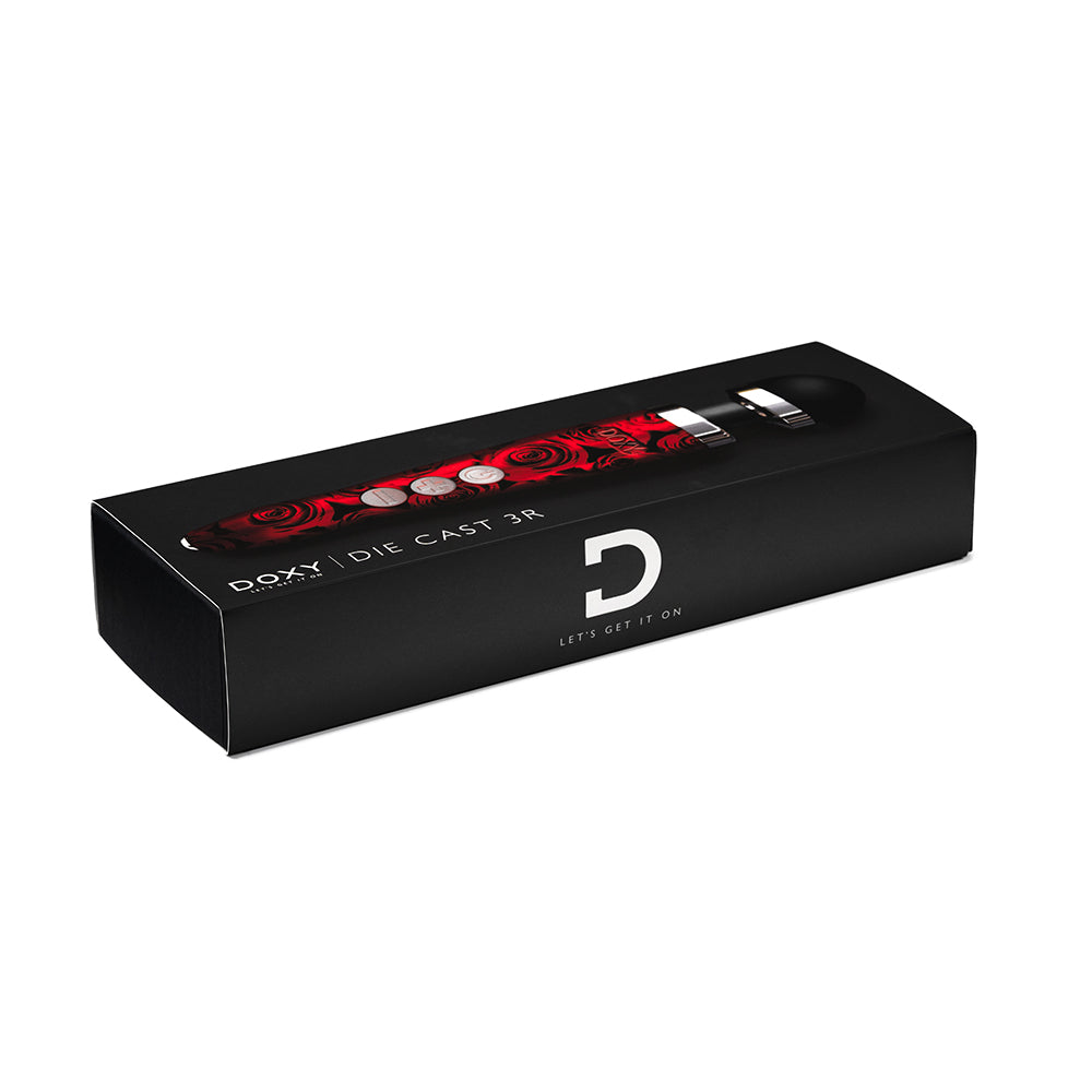 Doxy Die Cast 3R Rechargeable Compact Wand Vibrator Roses 4 Doxy Die Cast 3R Rechargeable Compact Wand Vibrator Roses - Image 4