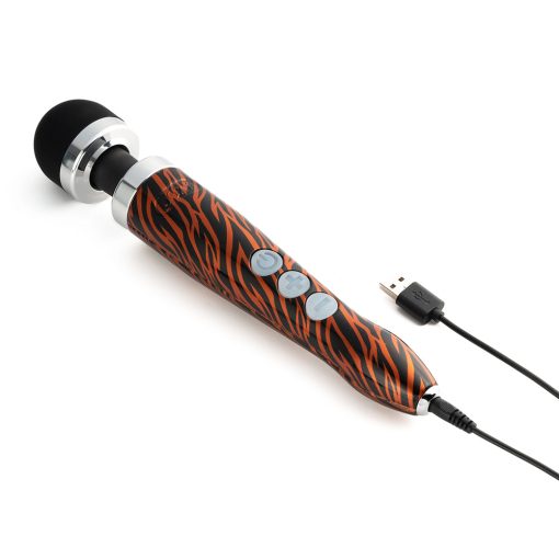 Doxy Die Cast 3R Rechargeable Compact Wand Vibrator Tiger - Image 3