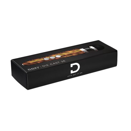 Doxy Die Cast 3R Rechargeable Compact Wand Vibrator Tiger - Image 4
