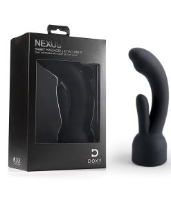 Doxy 3 Silicone Rabbit Wand Attachment Black