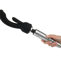 Doxy 3 Silicone Rabbit Wand Attachment Black