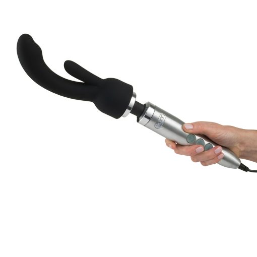Doxy 3 Silicone Rabbit Wand Attachment Black - Image 4