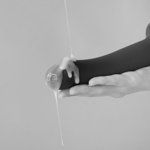 Strap-On-Me Squirting Cum Semi-Realistic Silicone Dildo Black S (Fluid Not Included) - Image 6