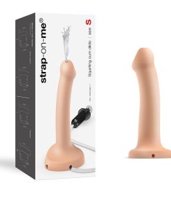 Strap-On-Me Squirting Cum Semi-Realistic Silicone Dildo Vanilla S (Fluid Not Included)