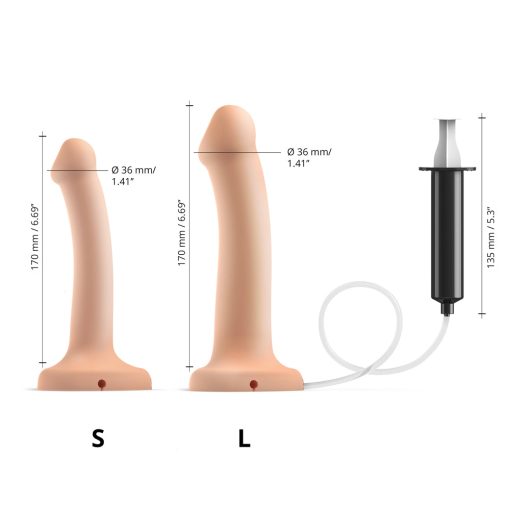 Strap-On-Me Squirting Cum Semi-Realistic Silicone Dildo Vanilla S (Fluid Not Included) - Image 4