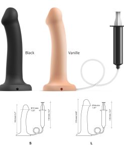 Strap-On-Me Squirting Cum Semi-Realistic Silicone Dildo Vanilla S (Fluid Not Included)