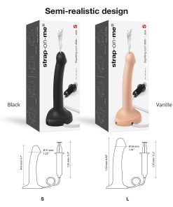 Strap-On-Me Squirting Cum Semi-Realistic Silicone Dildo Vanilla S (Fluid Not Included)