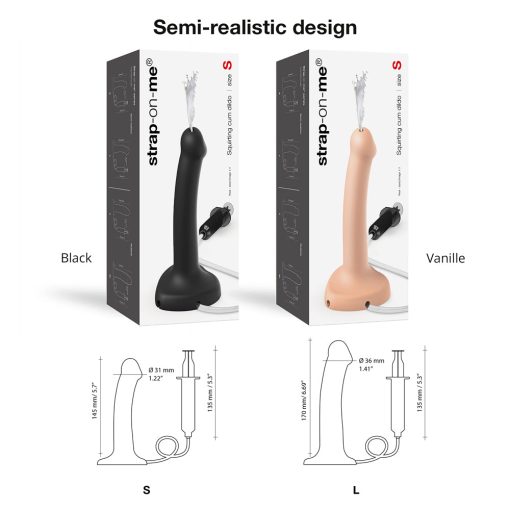 Strap-On-Me Squirting Cum Semi-Realistic Silicone Dildo Vanilla S (Fluid Not Included) - Image 8