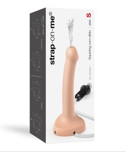 Strap-On-Me Squirting Cum Semi-Realistic Silicone Dildo Vanilla S (Fluid Not Included)