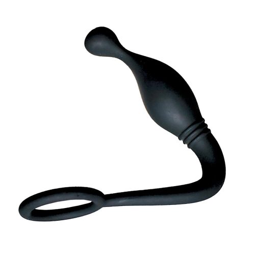 Nasstoys Butts Up P-Spot Pleasure Silicone Cock Ring & Anal Plug Black - Image 3