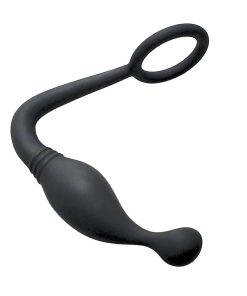 Nasstoys Butts Up P-Spot Pleasure Silicone Cock Ring & Anal Plug Black