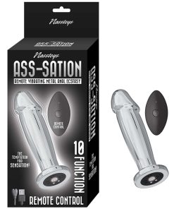 Nasstoys Ass-Sation Remote Vibrating Metal Anal Ecstasy Silver