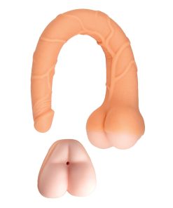 Realcocks Masturbator 14 In. 3-In-1 Dildo, Sleeve & Stroker Beige