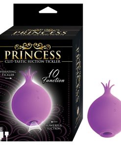 Princess Clit-Tastic Suction Tickler Rechargeable Silicone Vibrator Lavender