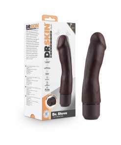 Dr. Skin Silicone Dr. Steve 7 In. Vibrating Dildo Brown
