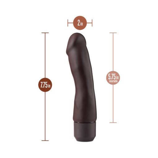Dr. Skin Silicone Dr. Steve 7 In. Vibrating Dildo Brown - Image 6