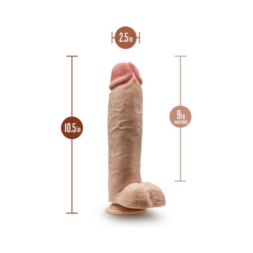 Dr. Skin Mr. Mister 10.5 In. Dildo With Balls Beige - Image 6