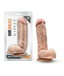 Dr. Skin Mr. D 8.5 In. Dildo With Balls Beige