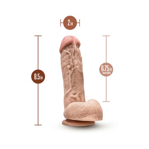 Dr. Skin Mr. D 8.5 In. Dildo With Balls Beige - Image 6