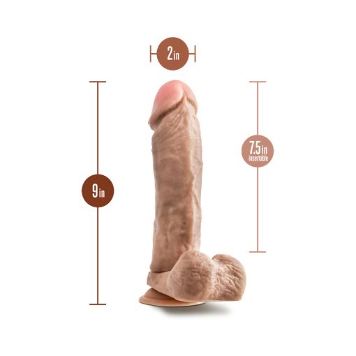 Dr. Skin Mr. Magic 9 In. Dildo With Balls Beige - Image 6