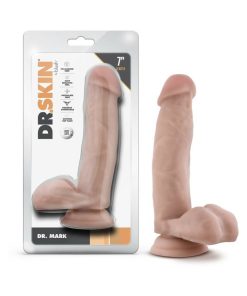 Dr. Skin Dr. Mark 7 In. Dildo With Balls Beige