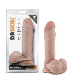 Dr. Skin Dr. William 8 In. Dildo With Balls Beige