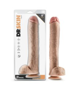 Dr. Skin Dr. Michael 14 In. Dildo With Balls Beige